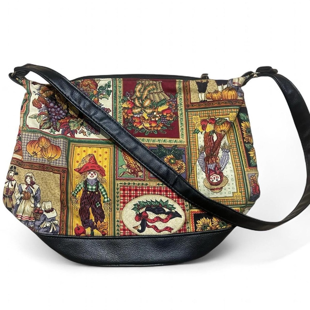 Vintage “Harvest Time” Patterned Fabric Purse - Picture 1 of 5
